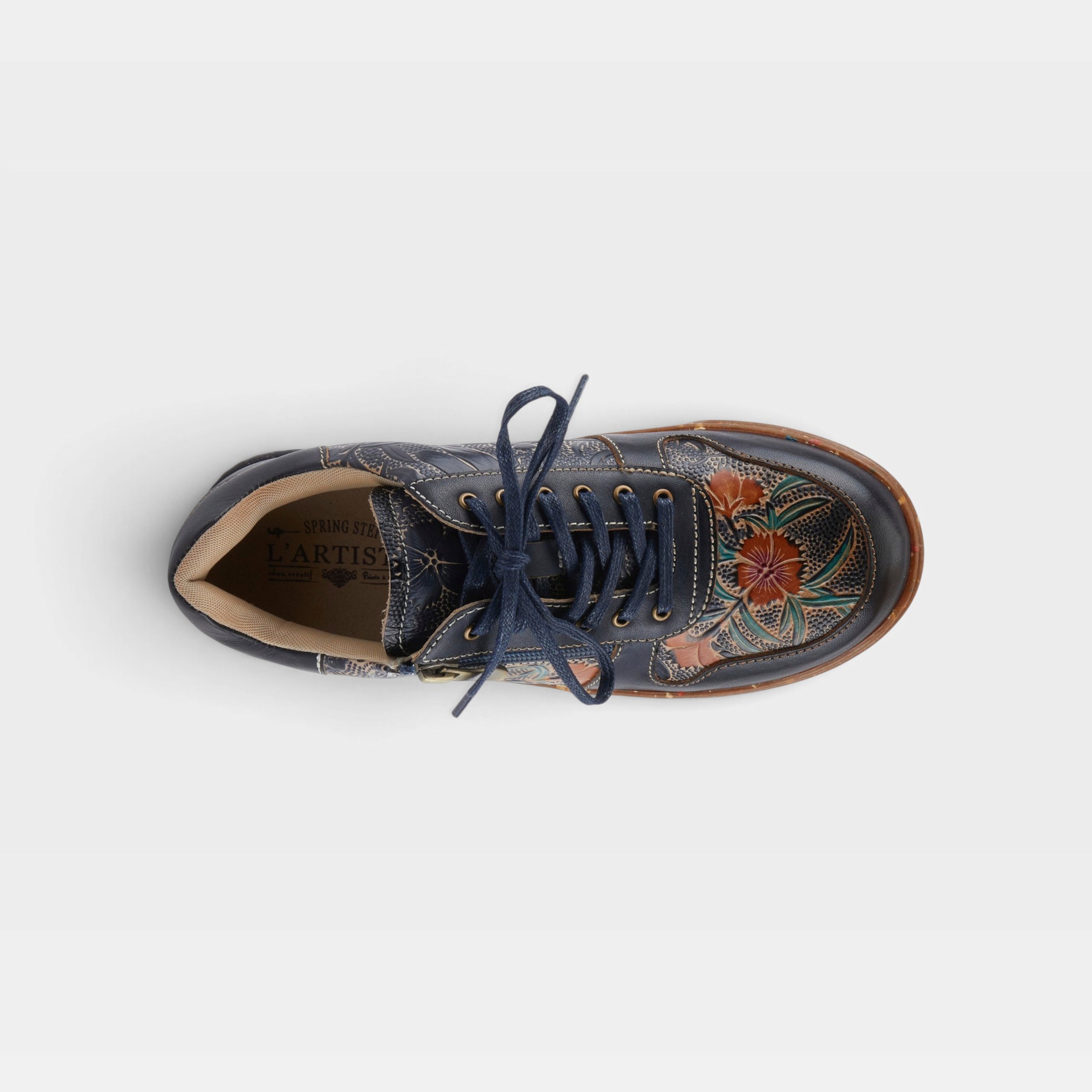 L'Artiste Sincerity sneakers in Navy Multi, top view