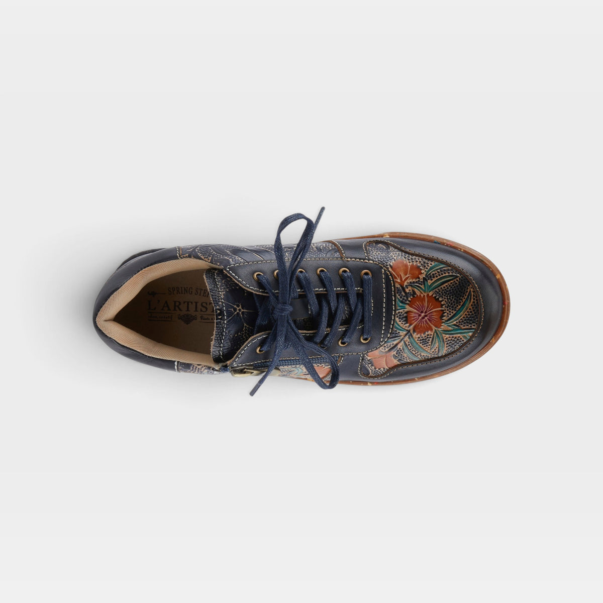 L'Artiste Sincerity sneakers in Navy Multi, top view