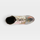 L'Artiste Siren boots in Mint Green Multi, top view