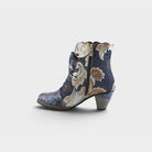 L'Artiste Siren boots in Navy Multi, side view