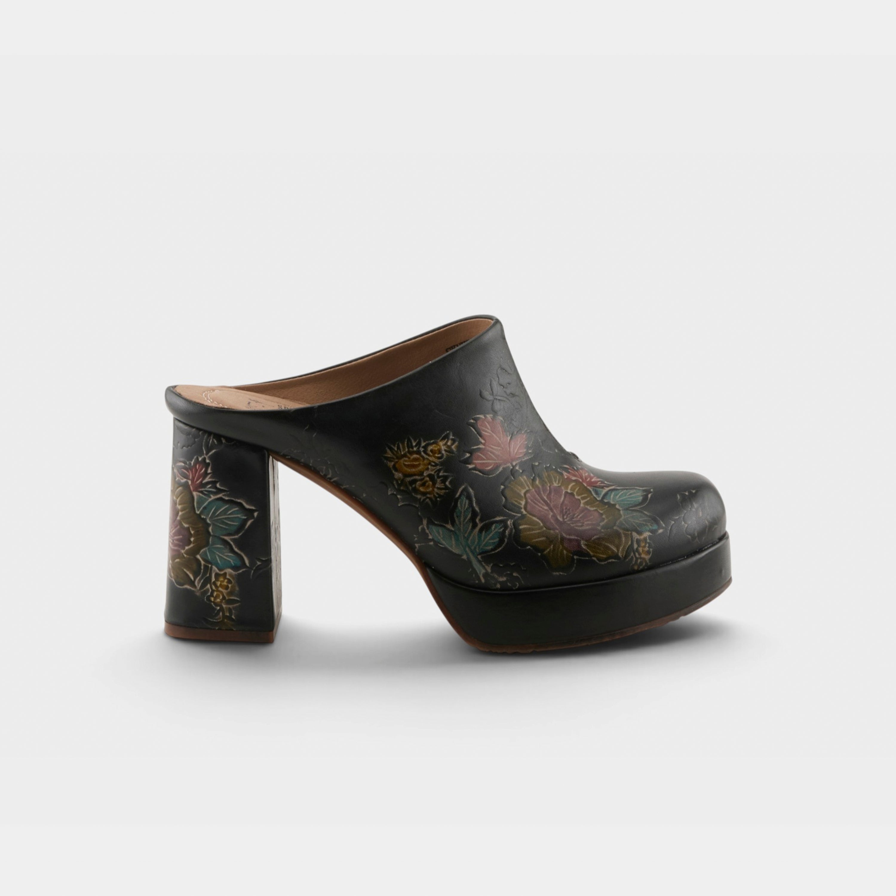 L'Artiste Skyhigh mules in Black Multi, hero view