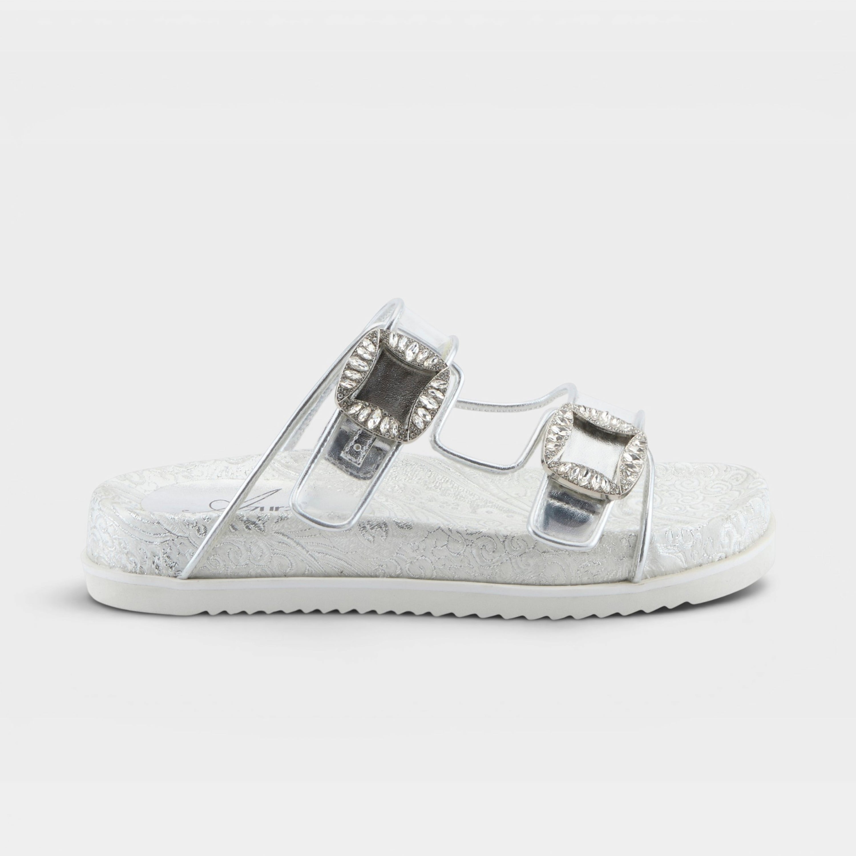 Azura Slidemein Silver Sandal