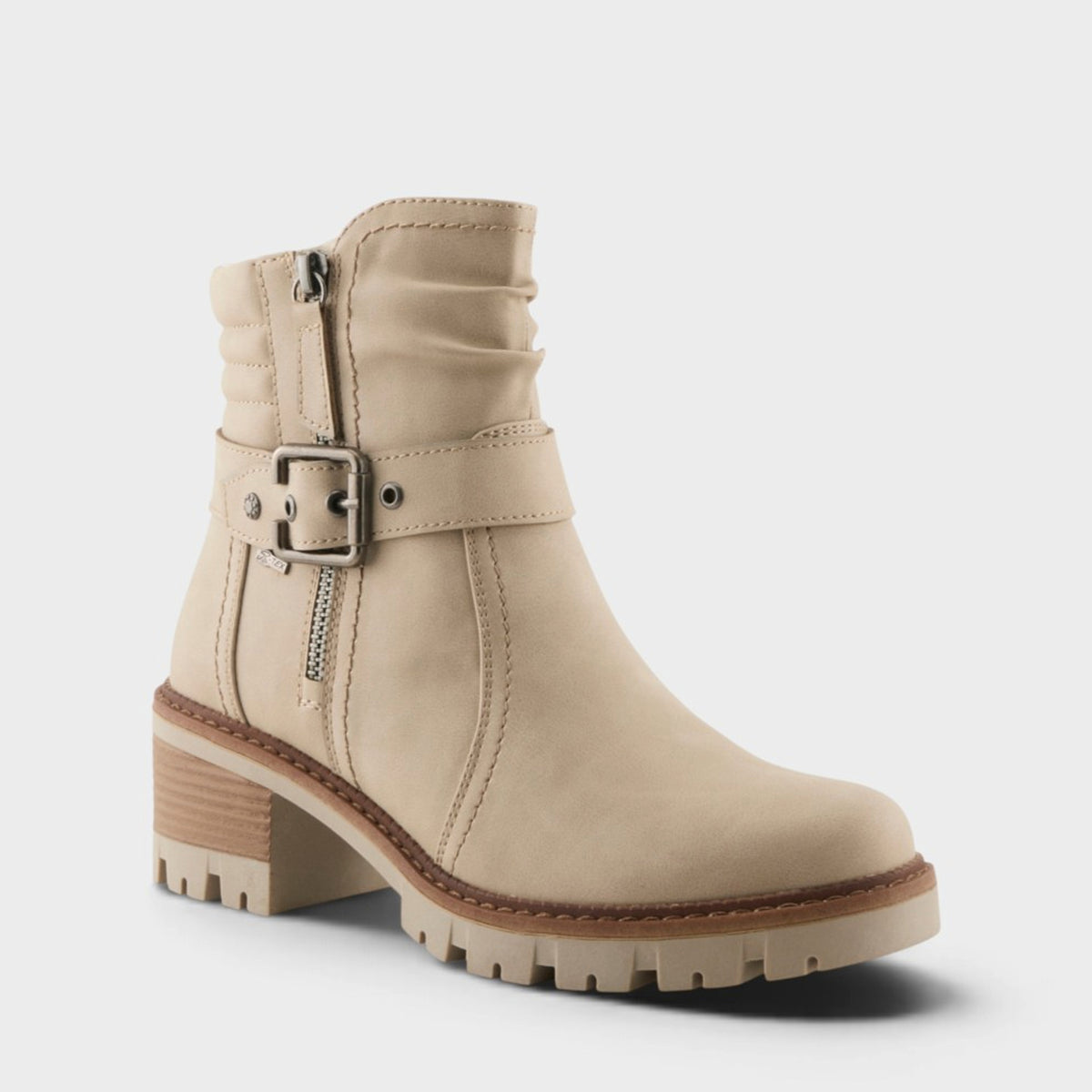 Spring Step Relife Smokies Bootie in Light Grey, front view