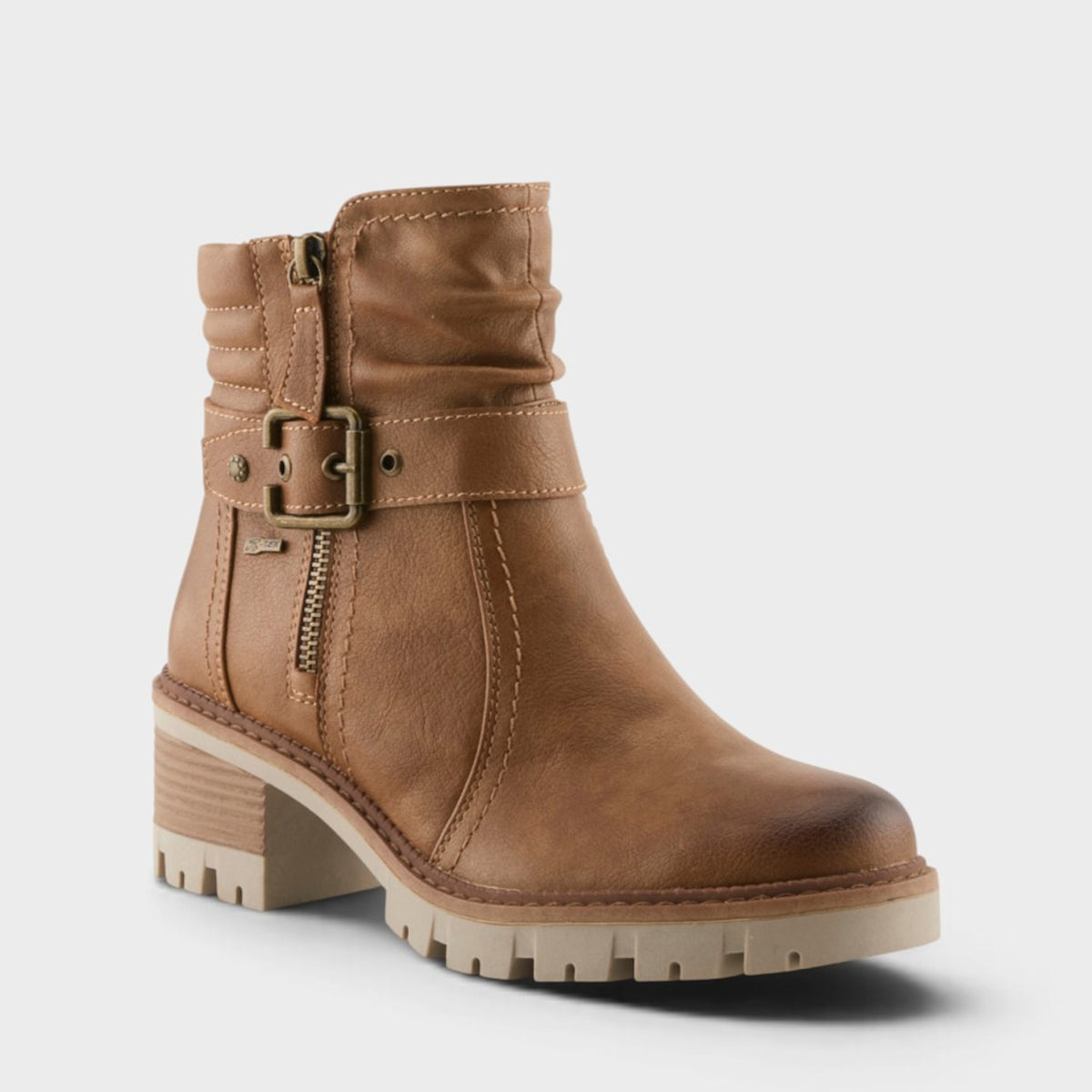 Spring Step Relife Smokies Bootie in Taupe, front view