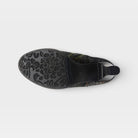 L'Artiste Smokinhot heeled booties in Black Multi, outsole view