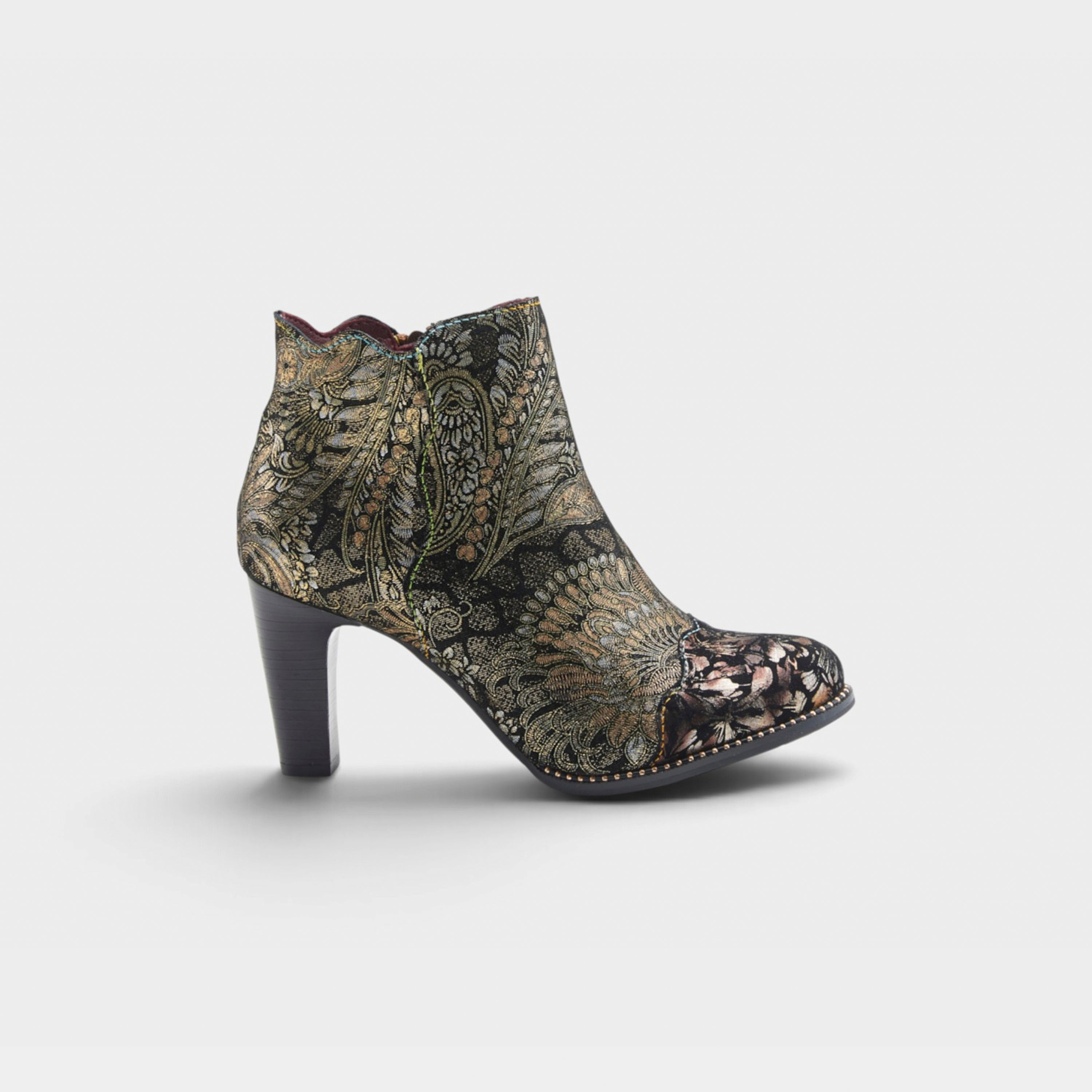 L'Artiste Smokinhot heeled booties in Bronze Multi, hero view