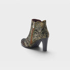 L'Artiste Smokinhot heeled booties in Bronze Multi, alternate angle view