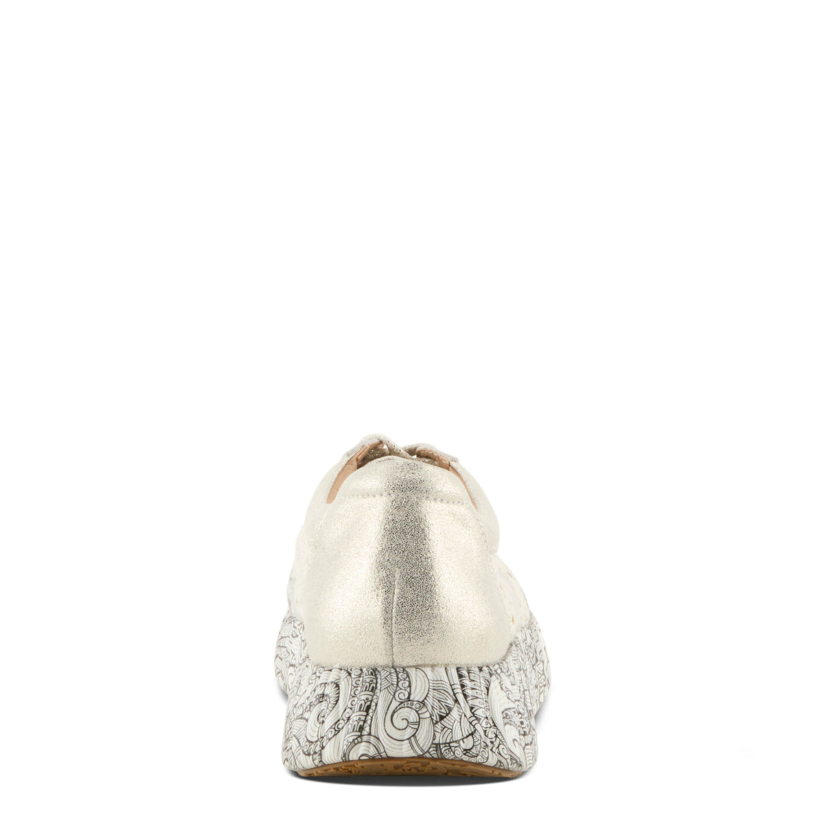 L'Artiste L'ARTISTE SNEAKHEART SNEAKERS shoe in light beige multi with handcrafted leather design