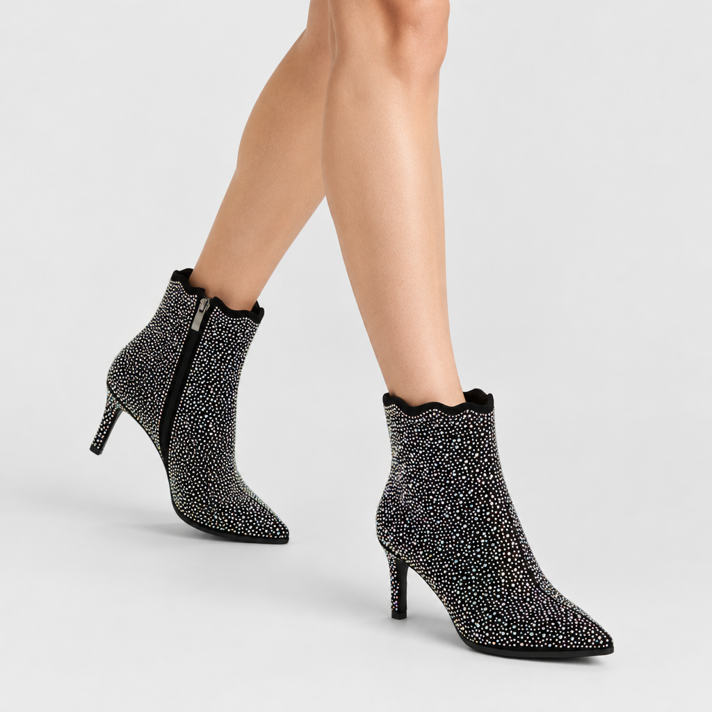 Azura Sparks Black Boot - on-foot view