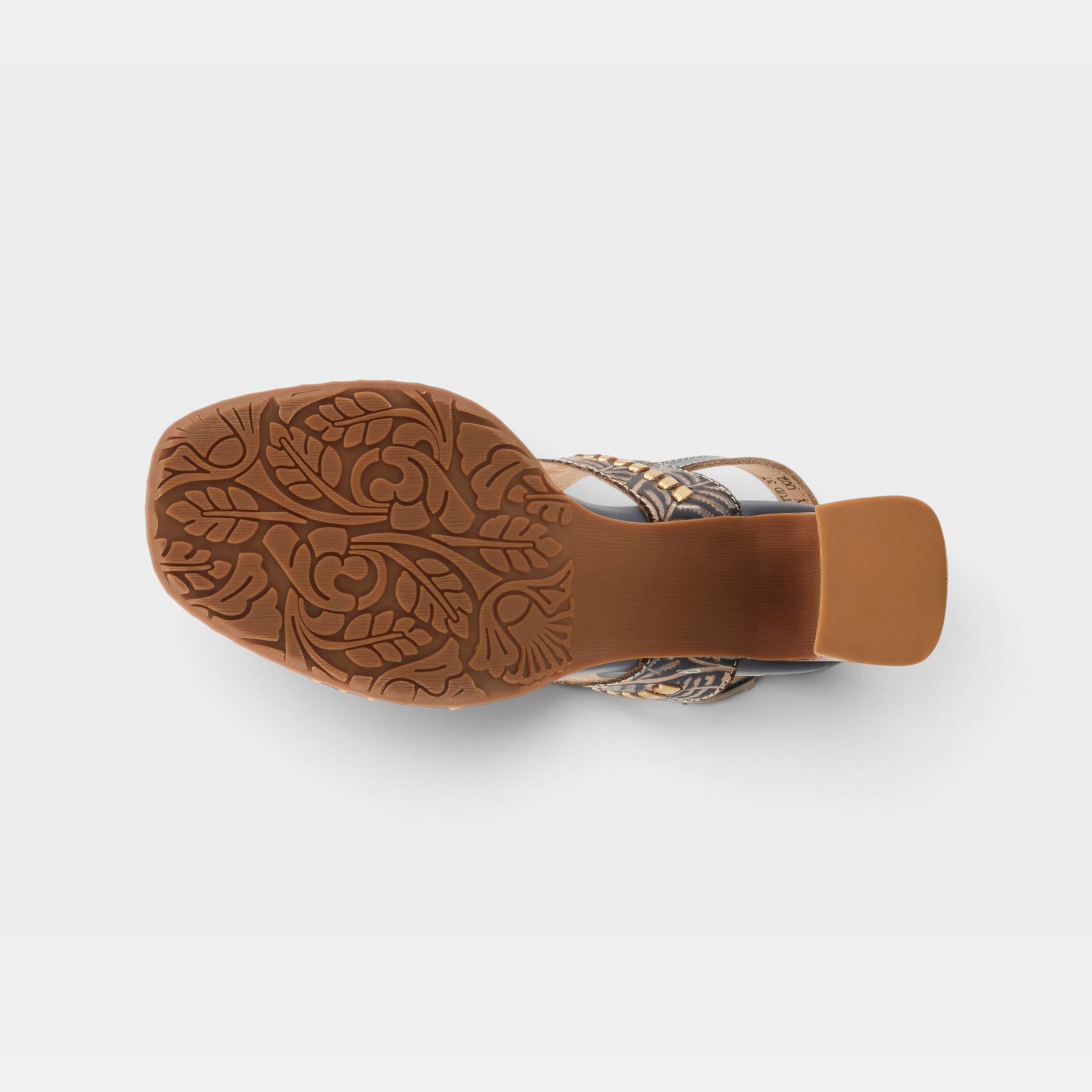 L'Artiste Starstud sandals in Blue Multi, outsole view