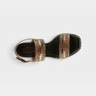 L'Artiste Starstud sandals in Black Multi, top view