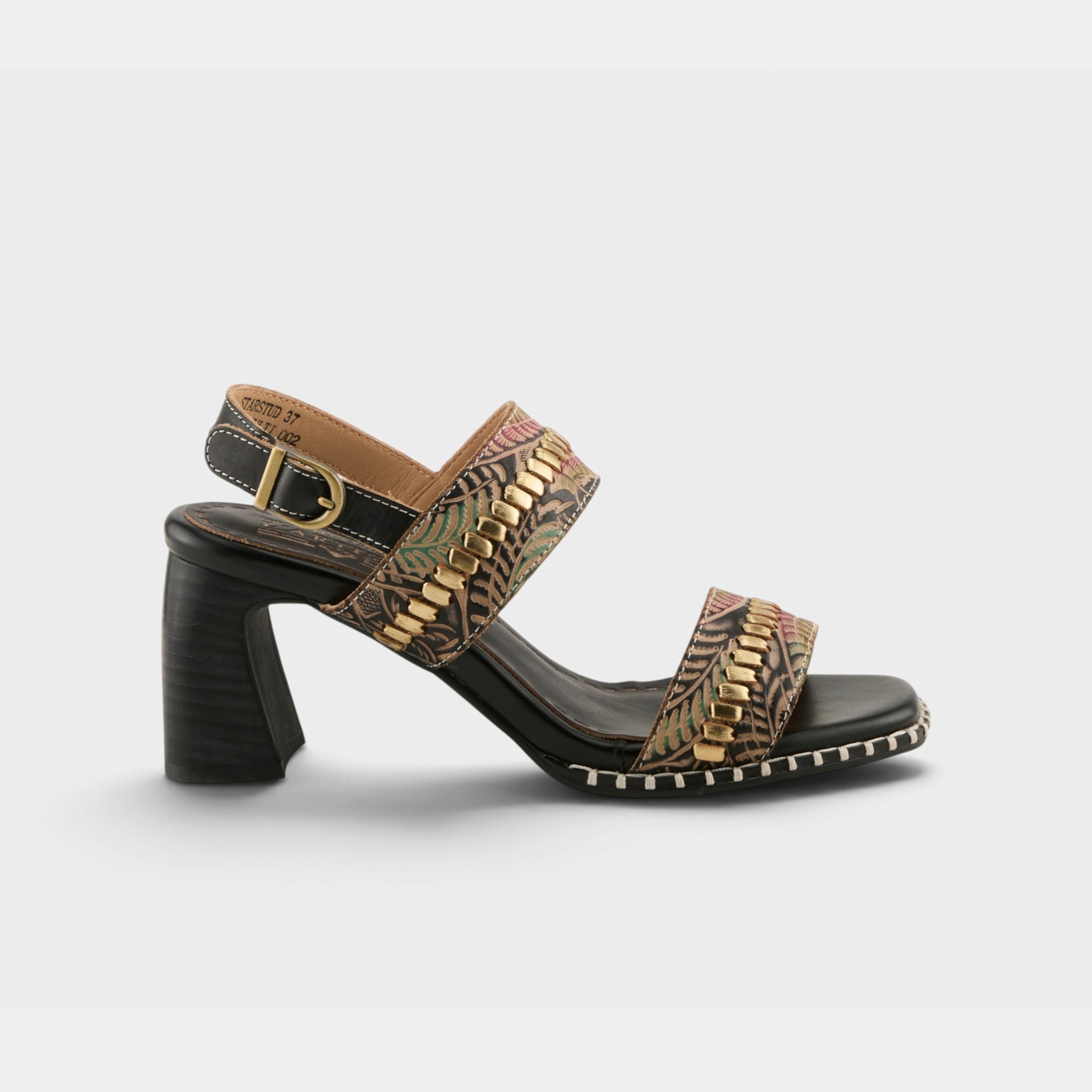 L'Artiste Starstud sandals in Black Multi, hero view