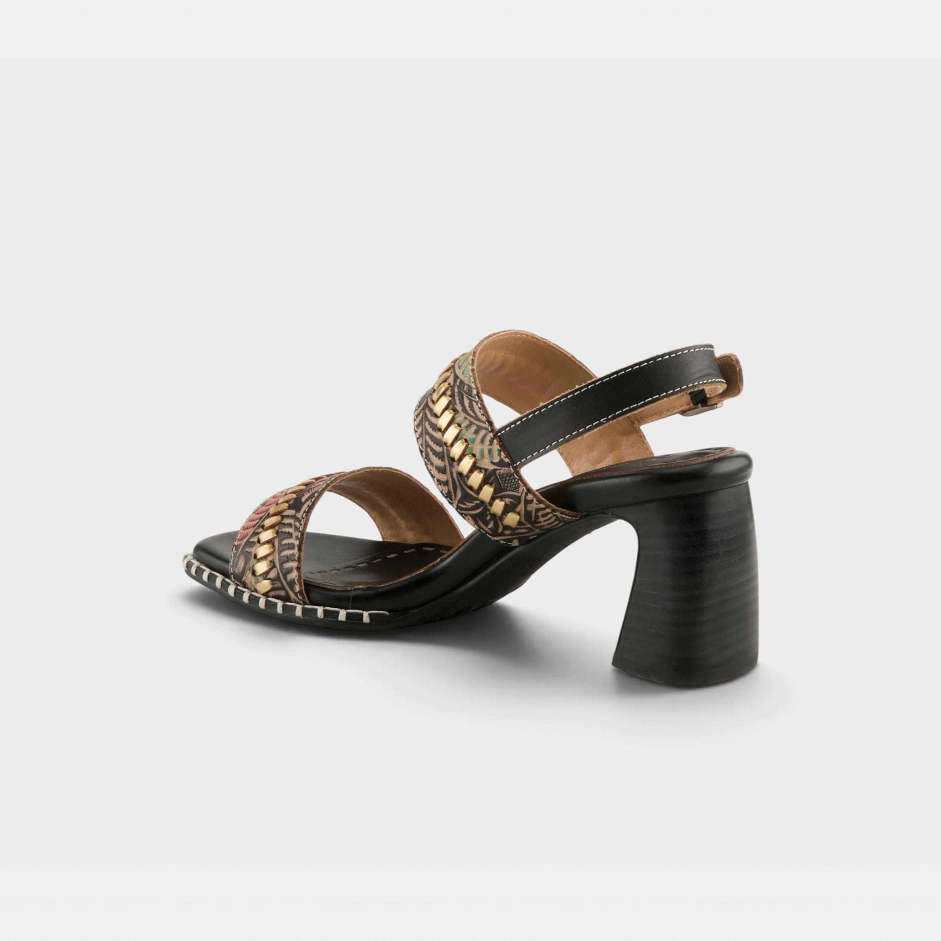 L'Artiste Starstud sandals in Black Multi, alternate angle view