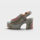 L'Artiste Stevienix sandals in Denim Multi, side view