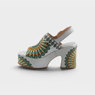 L'Artiste Stevienix sandals in White Multi, side view