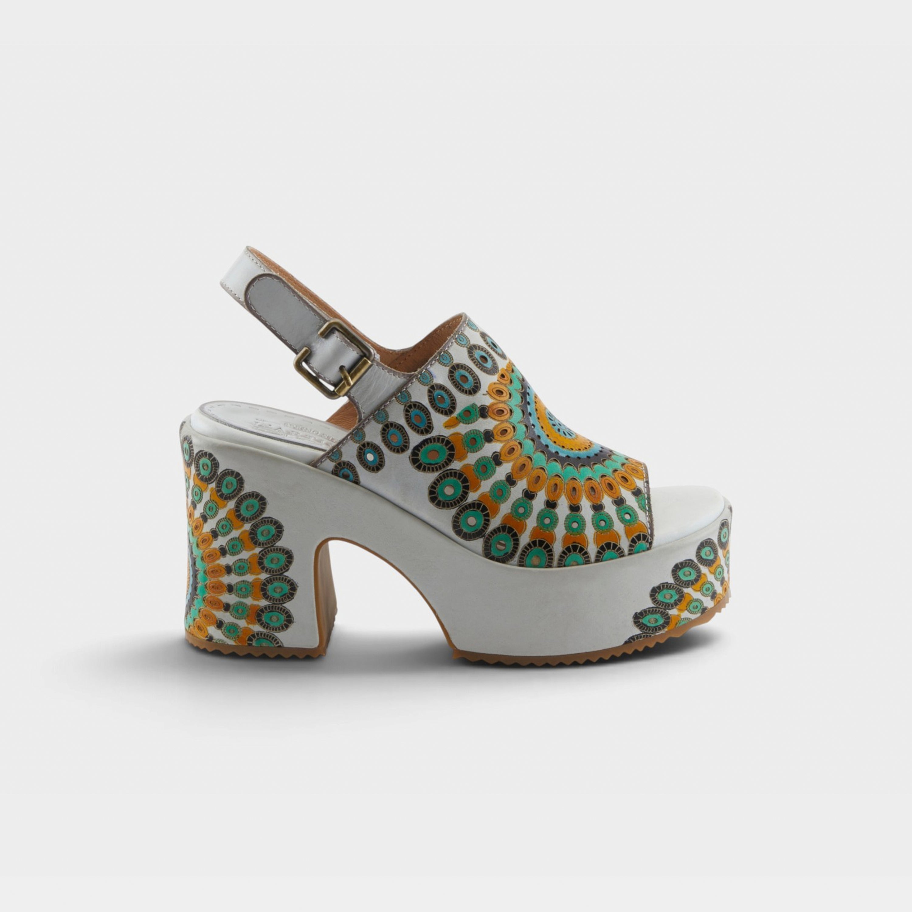 L'Artiste Stevienix sandals in White Multi, hero view