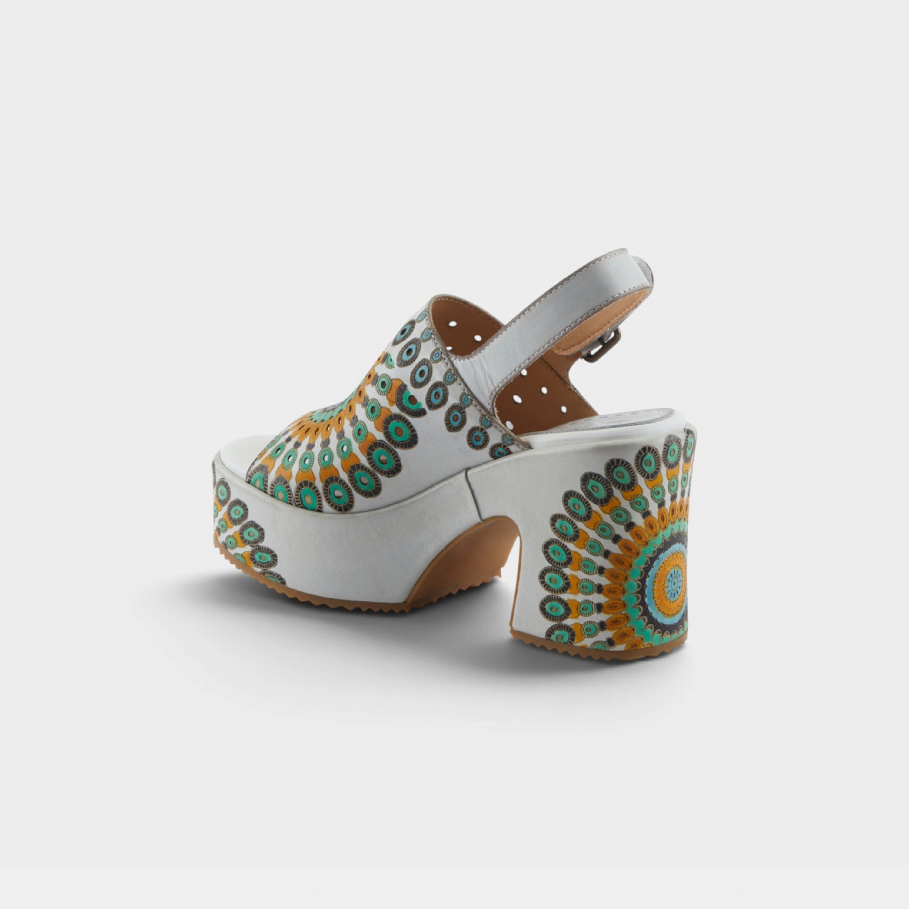 L'Artiste Stevienix sandals in White Multi, alternate angle view