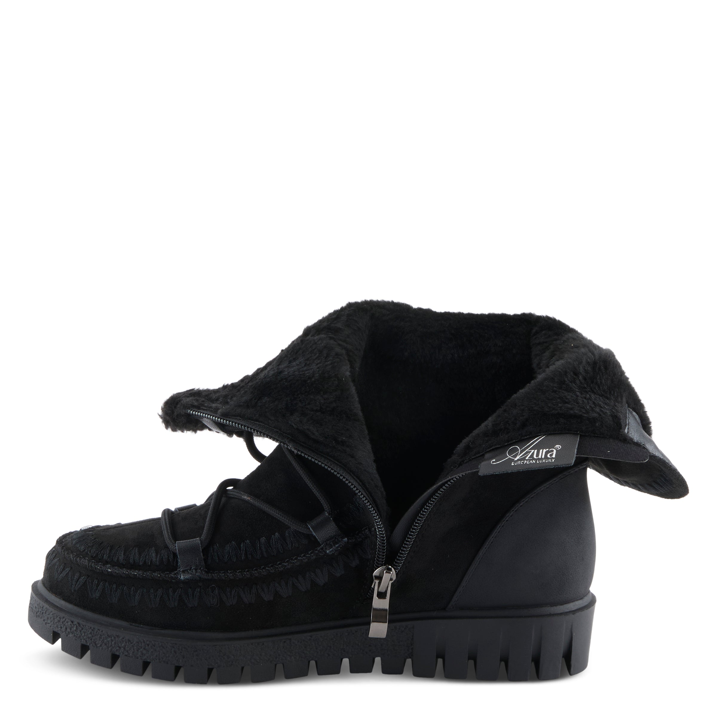 Azura Stich Mid Calf Boots: Lace-up Booties – Spring Step Shoes