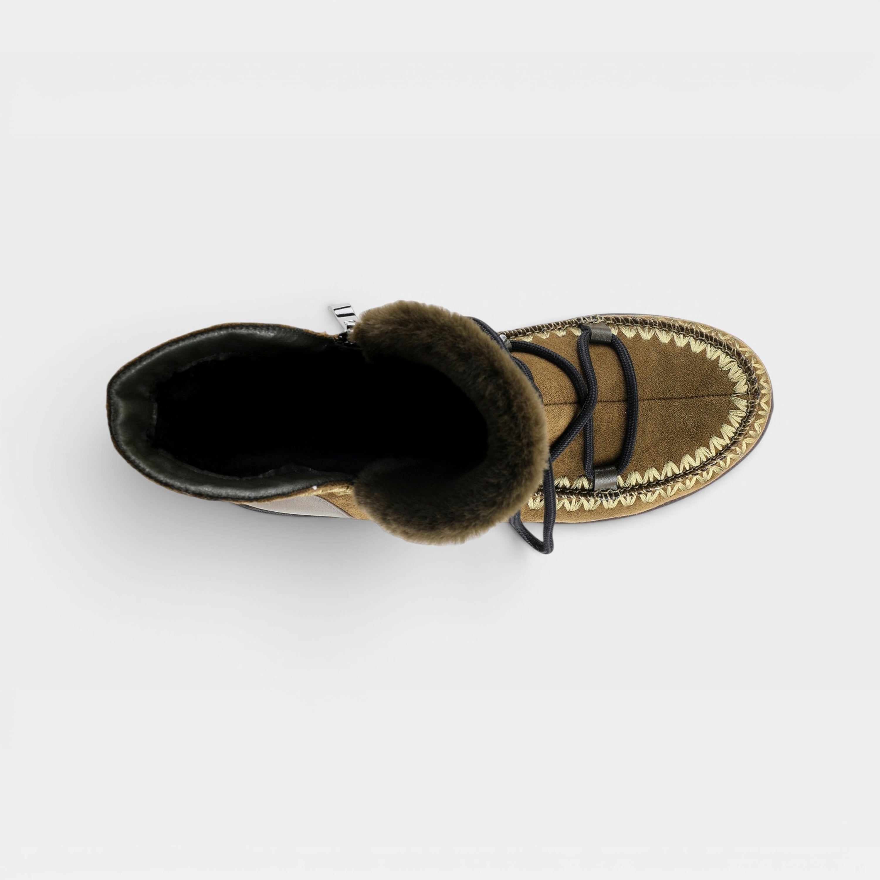 Azura Stich Olive Green Boot