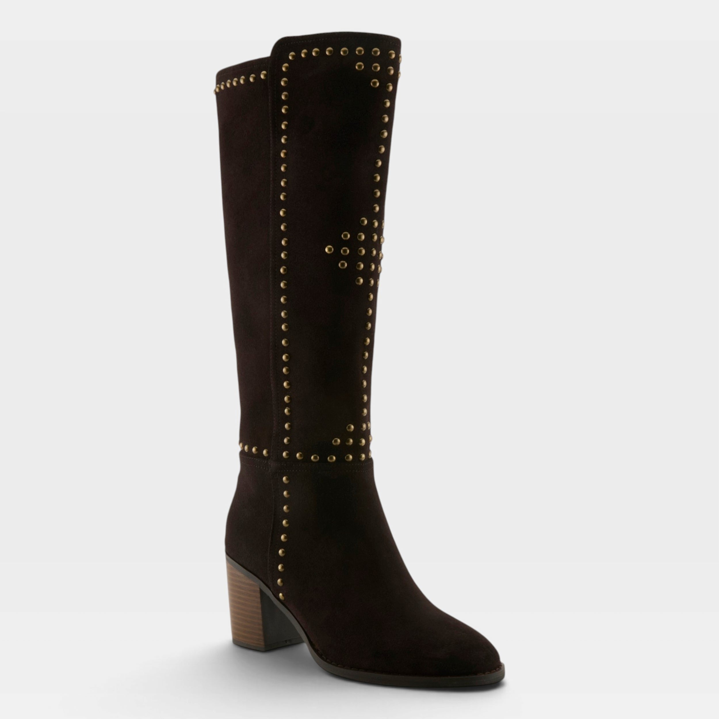 Azura Studette Chocolate Suede Boot