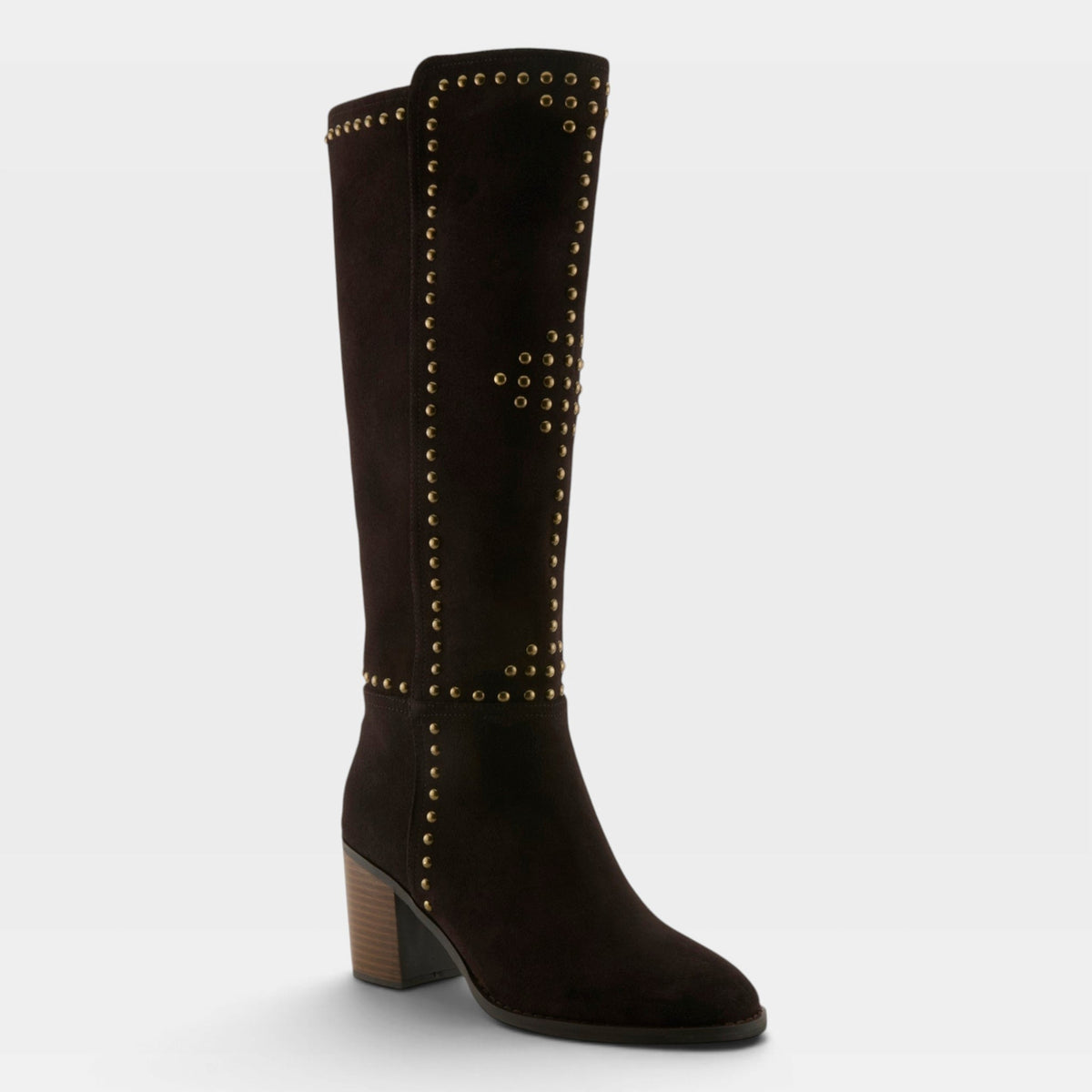 Azura Studette Chocolate Suede Boot