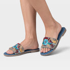 Azura Sugarplum Blue Multi Sandal