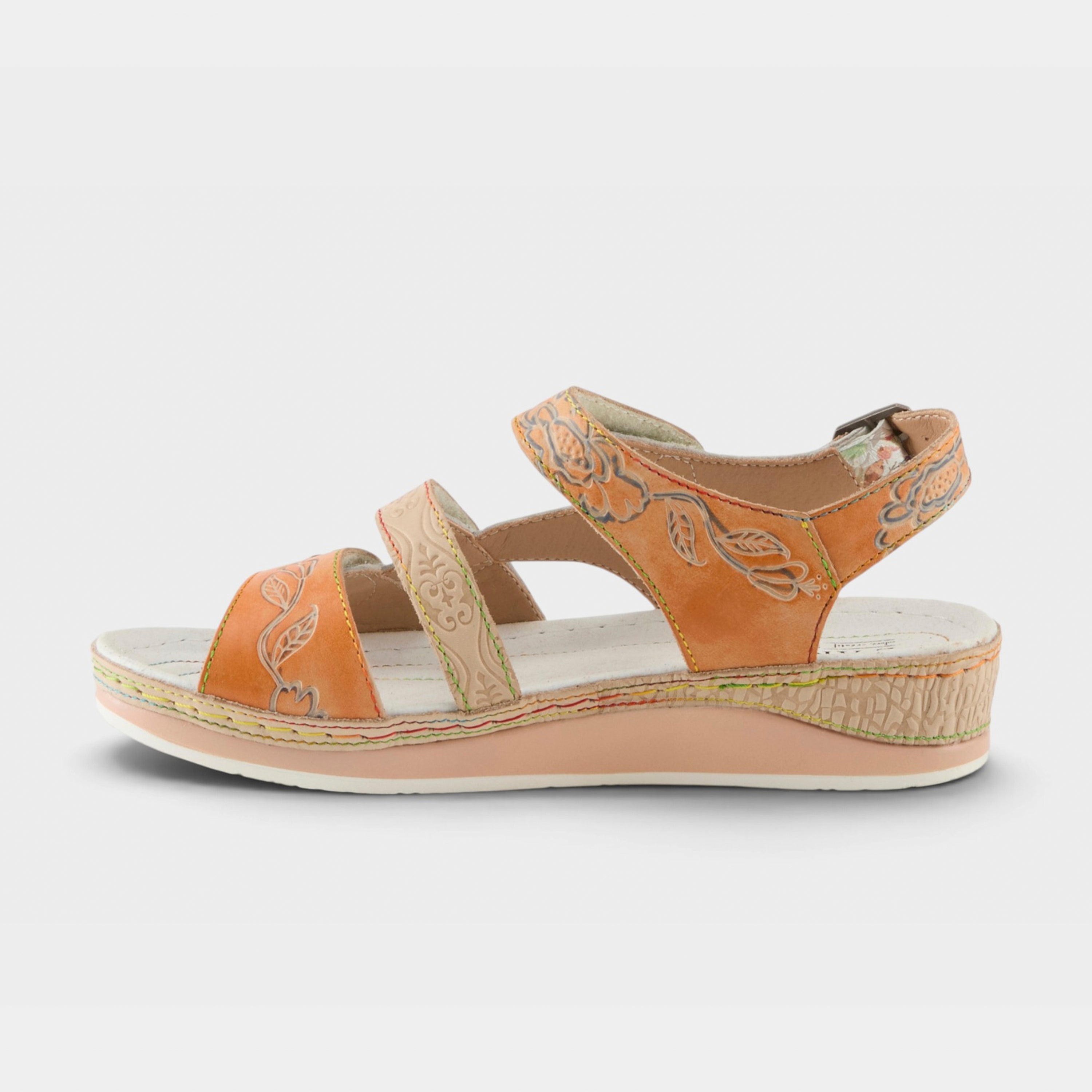 L'Artiste Sumacah sandal in Beige Multi, side view