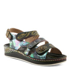 L'Artiste L'ARTISTE SUMACAH SANDAL sandal in camel multi with handcrafted leather design