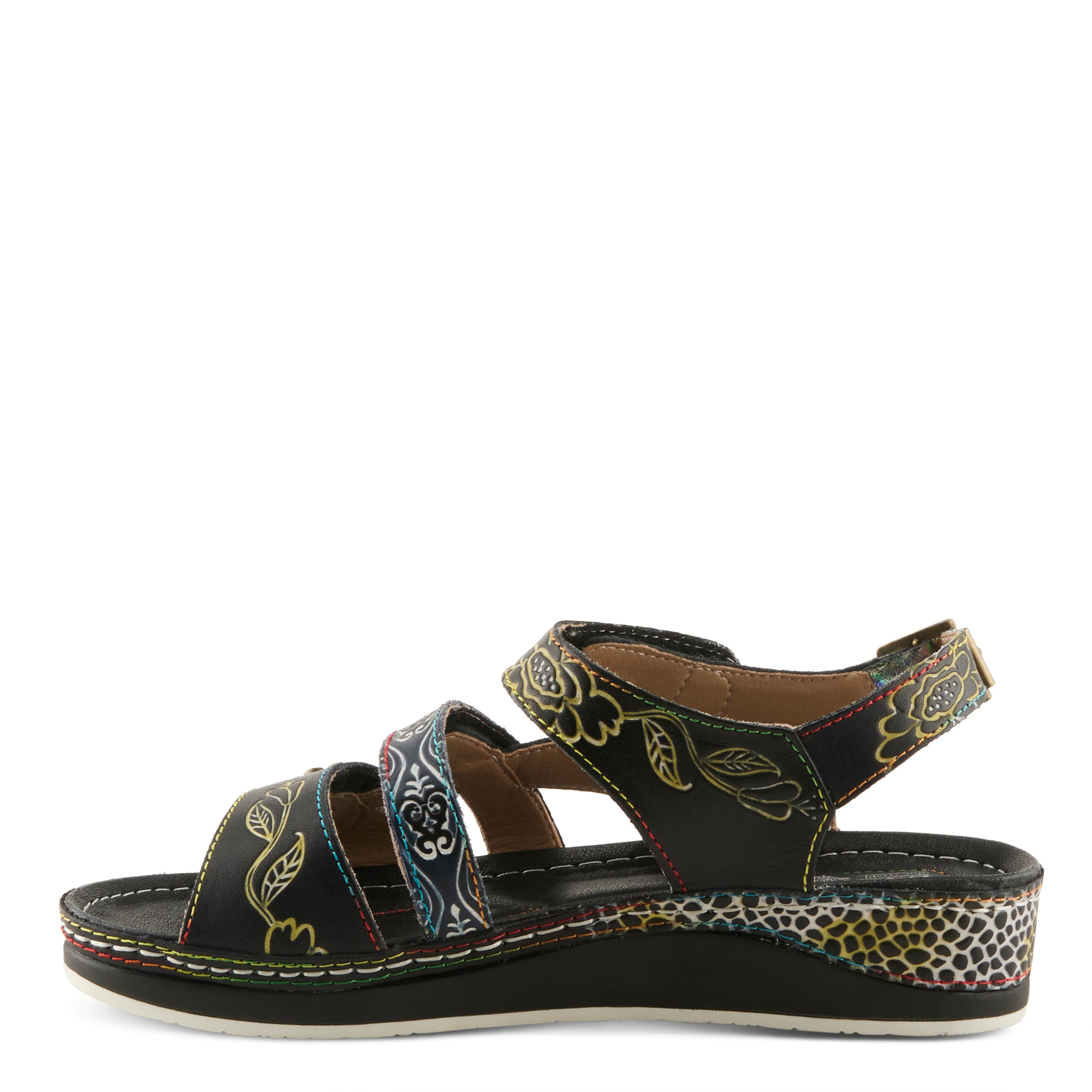 L'Artiste L'ARTISTE SUMACAH SANDAL sandal in camel multi with handcrafted leather design
