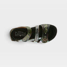 L'Artiste Sumacah sandal in Black Multi, top view