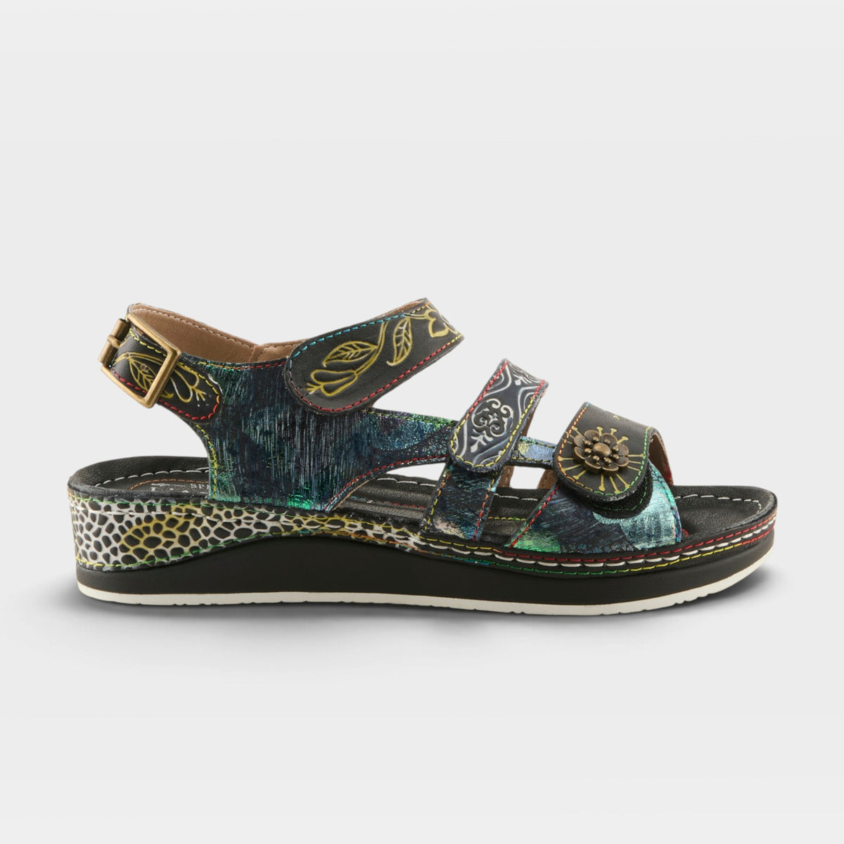 L'Artiste Sumacah sandal in Black Multi, hero view
