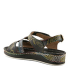 L'Artiste L'ARTISTE SUMACAH SANDAL sandal in beige multi with handcrafted leather design