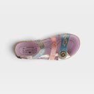 L'Artiste Sumacah sandal in Lilac Multi, top view