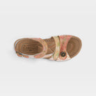 L'Artiste Sumacah sandal in Peach Multi, top view