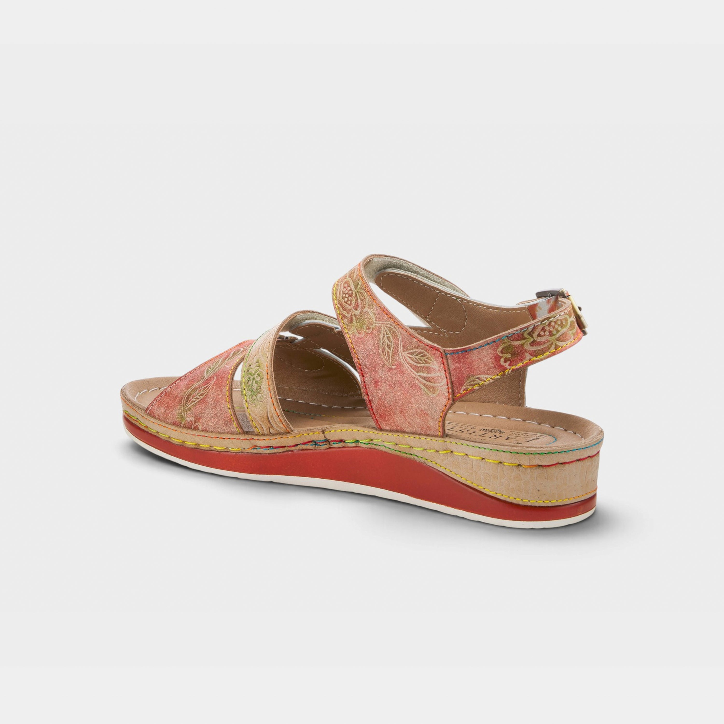 L'Artiste Sumacah sandal in Peach Multi, alternate angle view