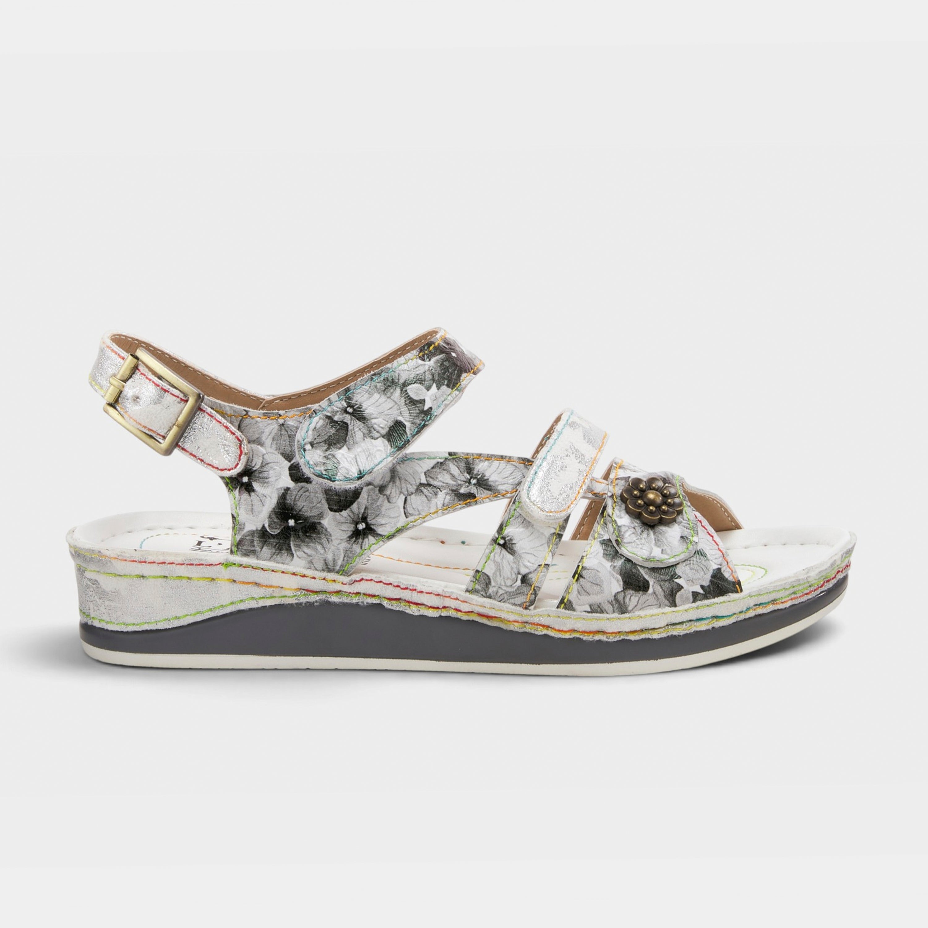 L'Artiste Sumacah sandal in Silver Multi, hero view
