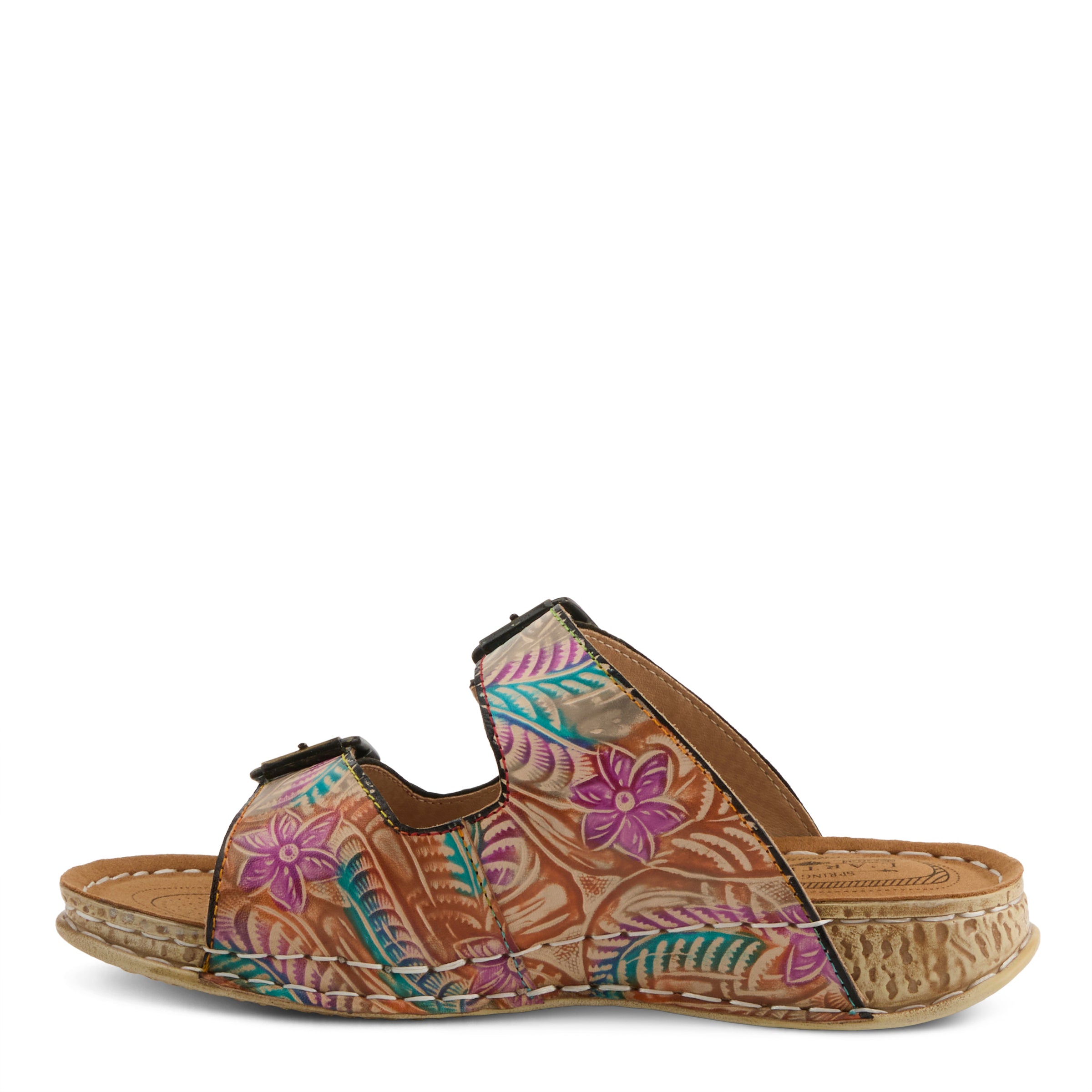 Women's L'artiste Sunjai Floral Slide Sandals - Spring Step Shoes