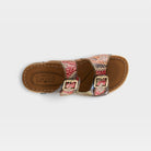 L'Artiste Sunjai sandals in Red Multi, top view