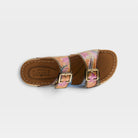 L'Artiste Sunjai sandals in Tan Multi, top view