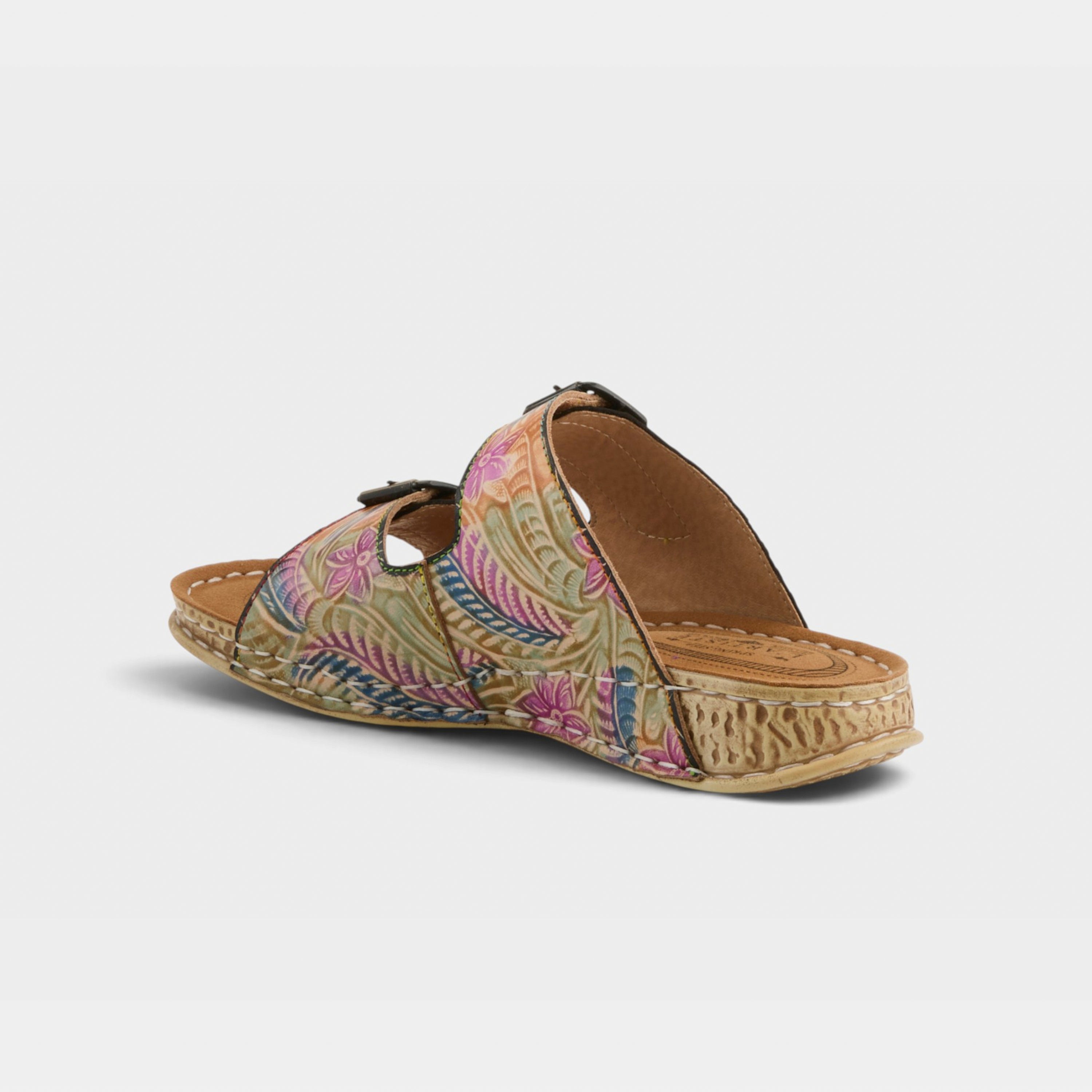 L'Artiste Sunjai sandals in Tan Multi, alternate angle view
