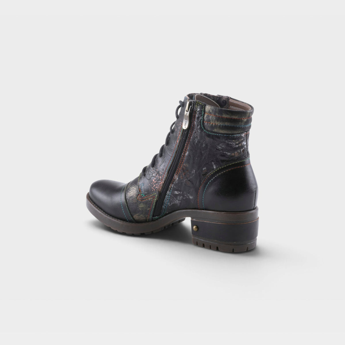 L'Artiste Sunsetride boots in Black Multi, alternate angle view