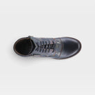 L'Artiste Sunsetride boots in Navy Multi, top view