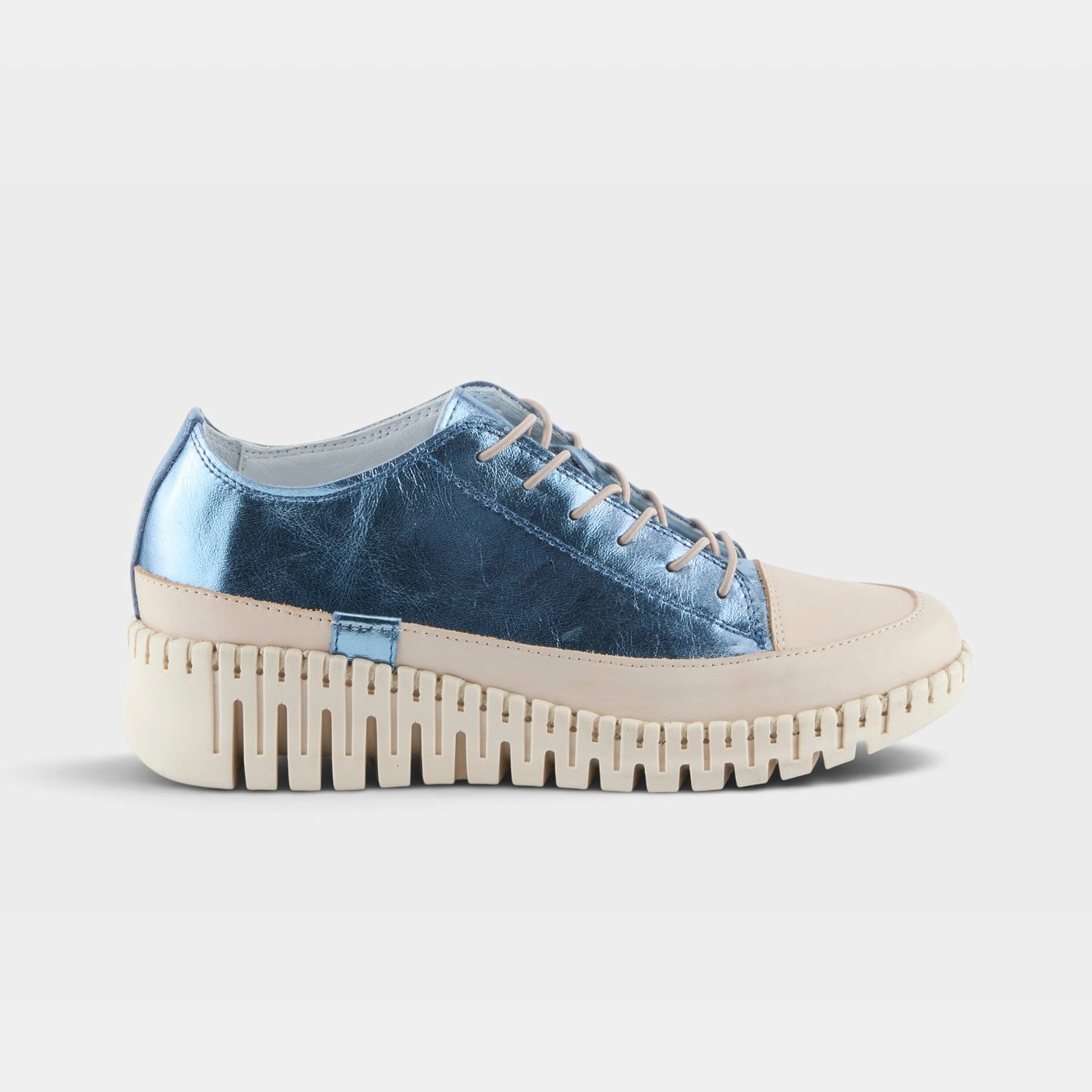Spring Step Surana-Glo Blue Metallic Sandal