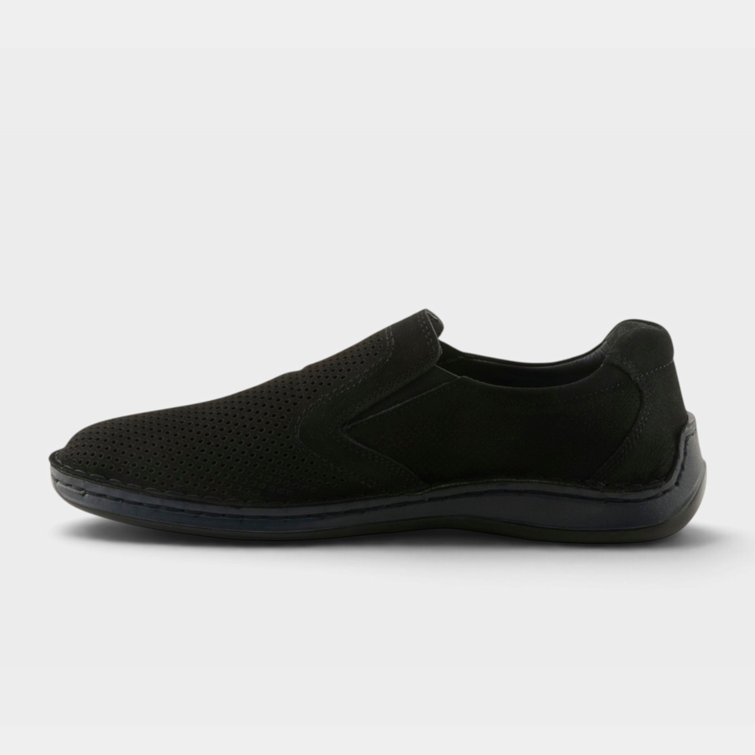 Spring Step Men Surano Black Nubuck Slip-On Shoe