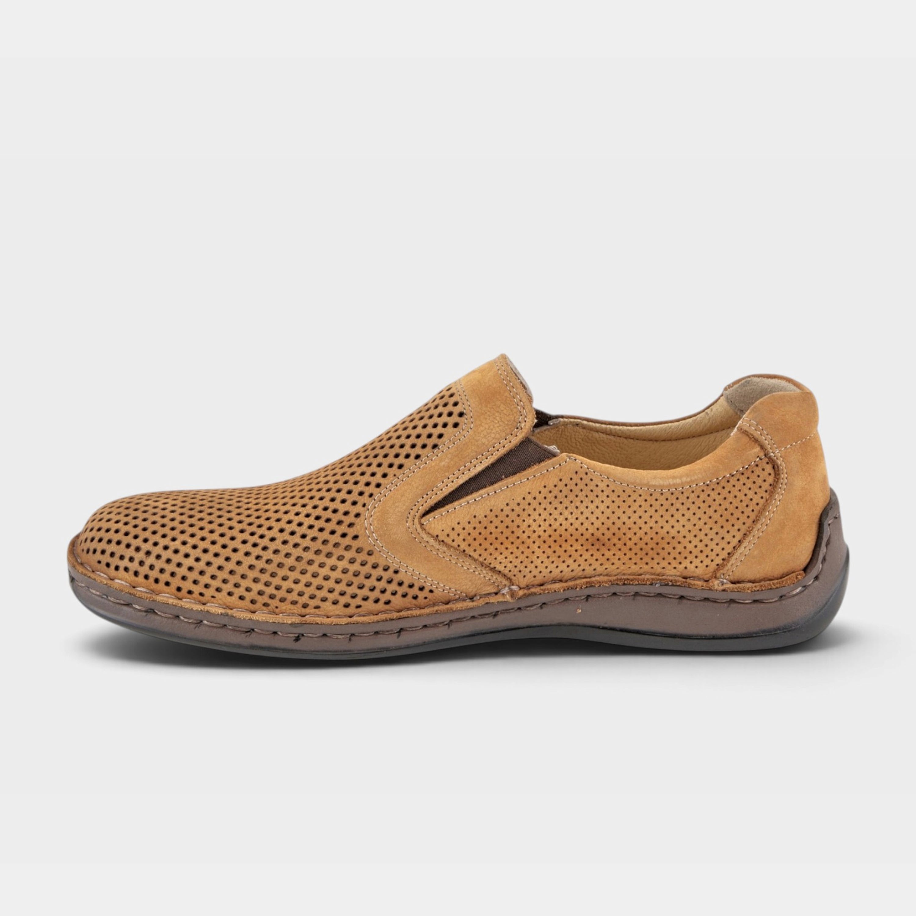 Spring Step Men Surano Cognac Nubuck Slip-On Shoe