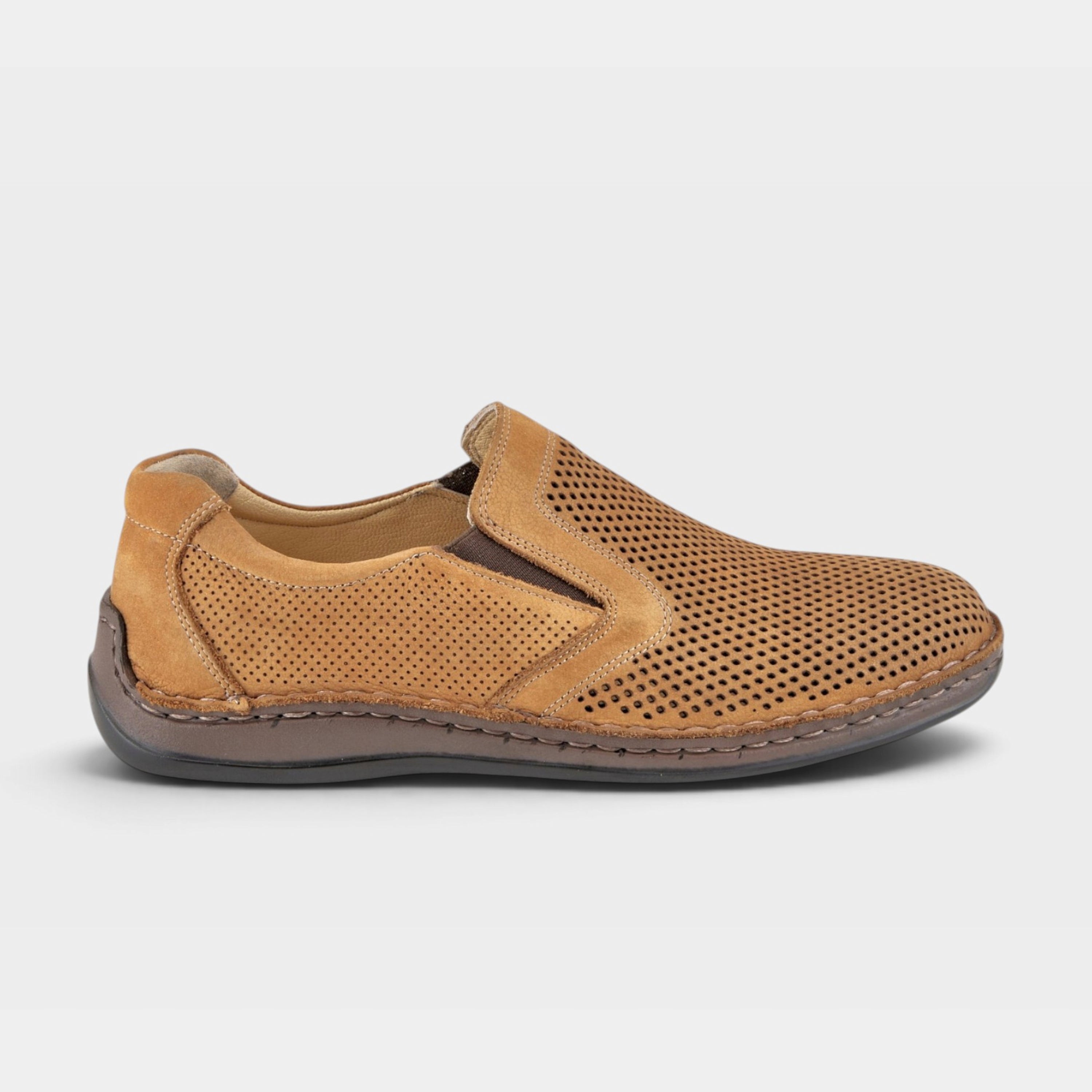 Spring Step Men Surano Cognac Nubuck Slip-On Shoe