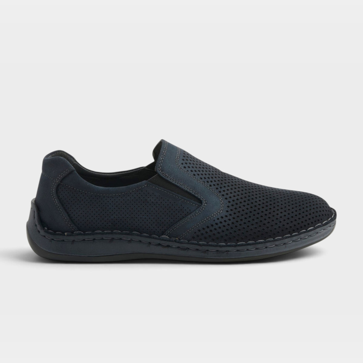 Spring Step Men Surano Navy Nubuck Slip-On Shoe