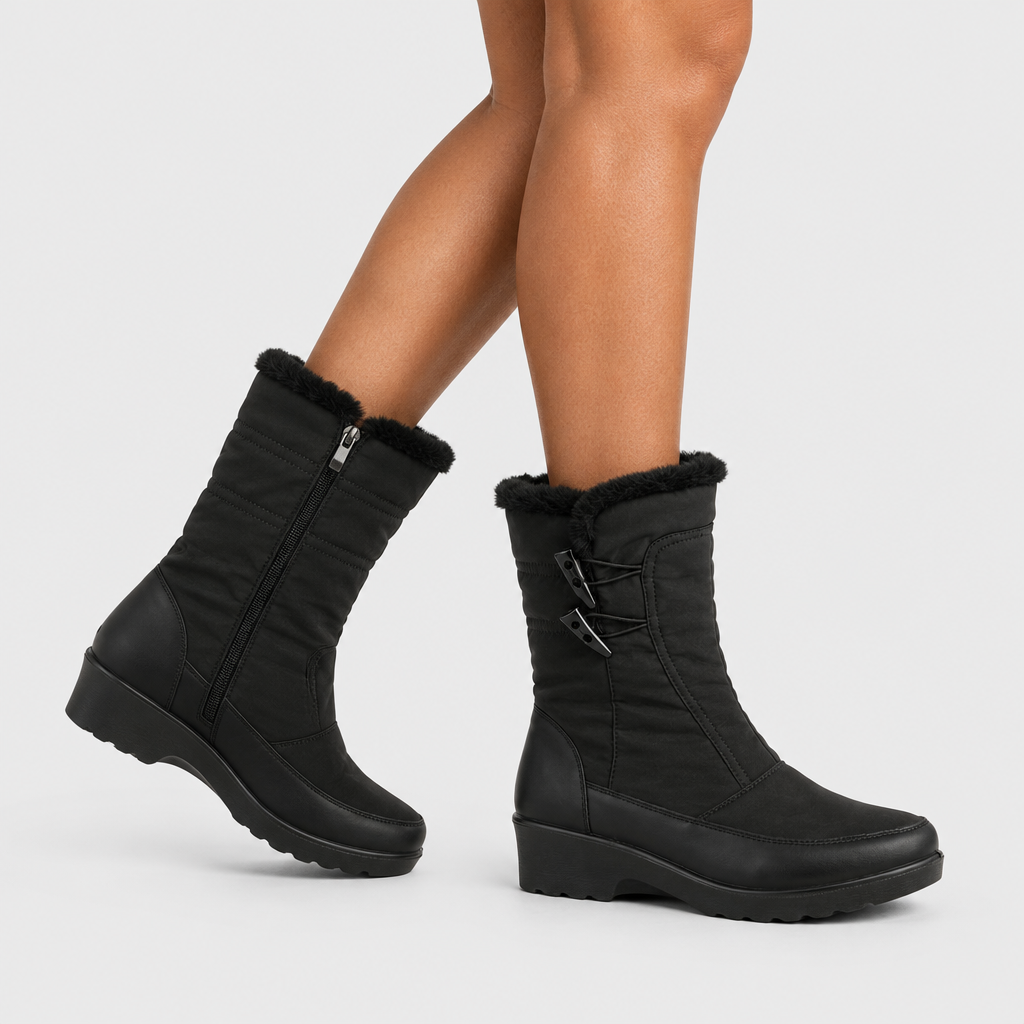 Flexus Tacey Black Boot - on-foot view