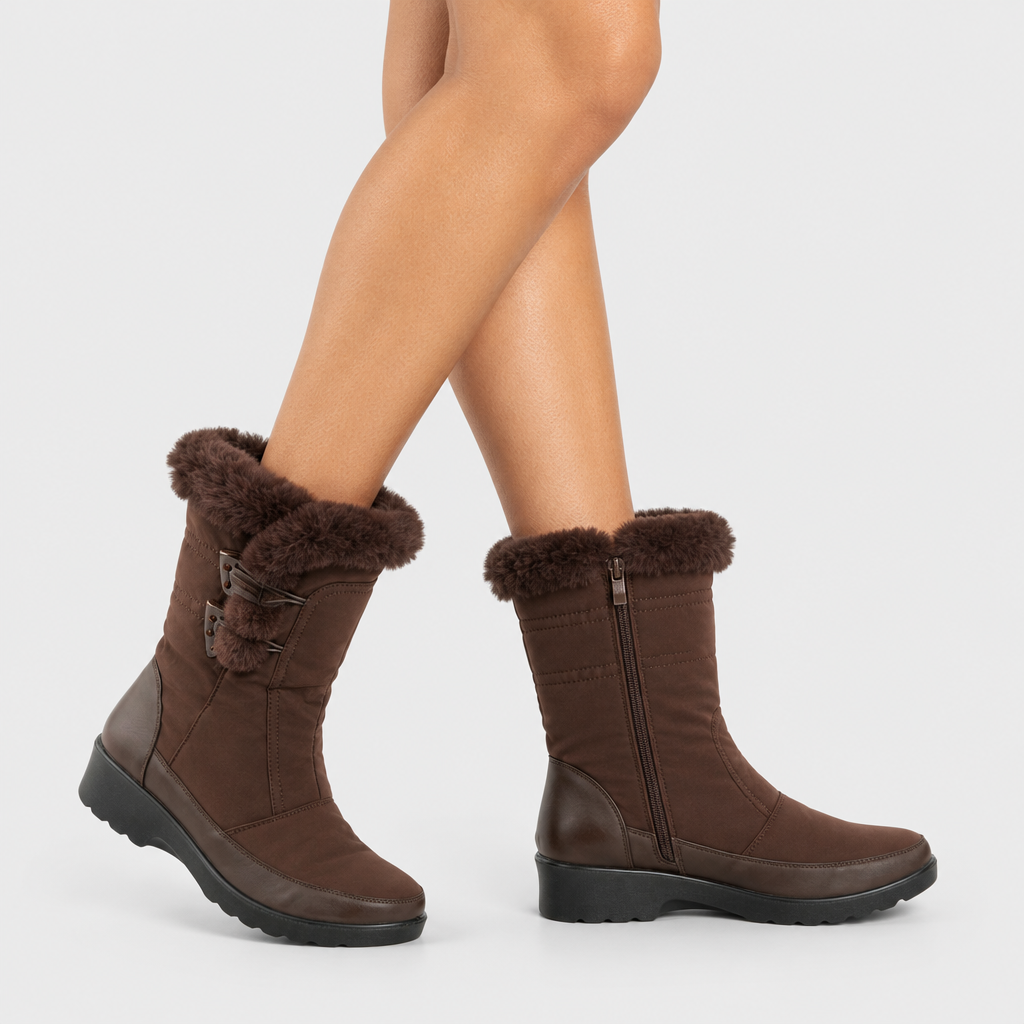 Flexus Tacey Brown Boot - on-foot view