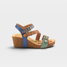 L'Artiste Tanja ankle strap sandal in Mint Green Multi, hero view